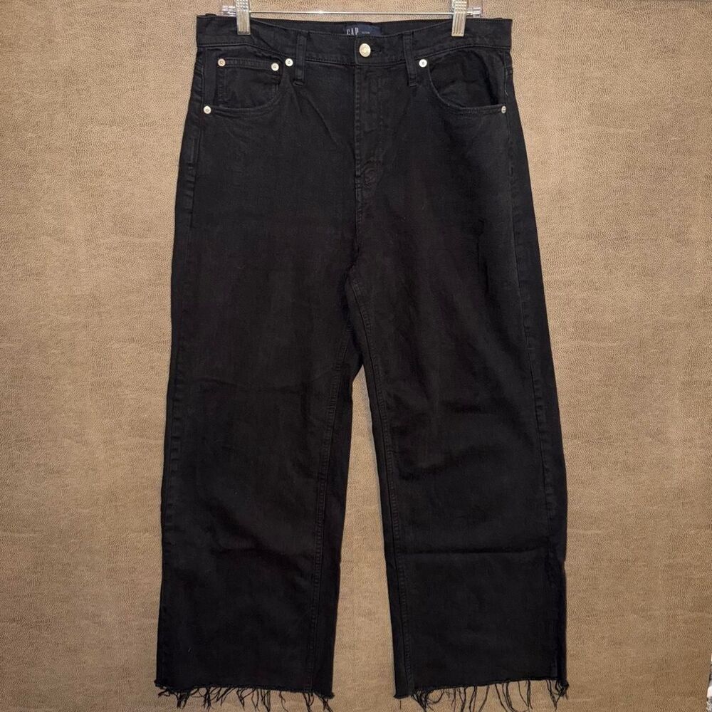 GAP black high rise wide leg jeans